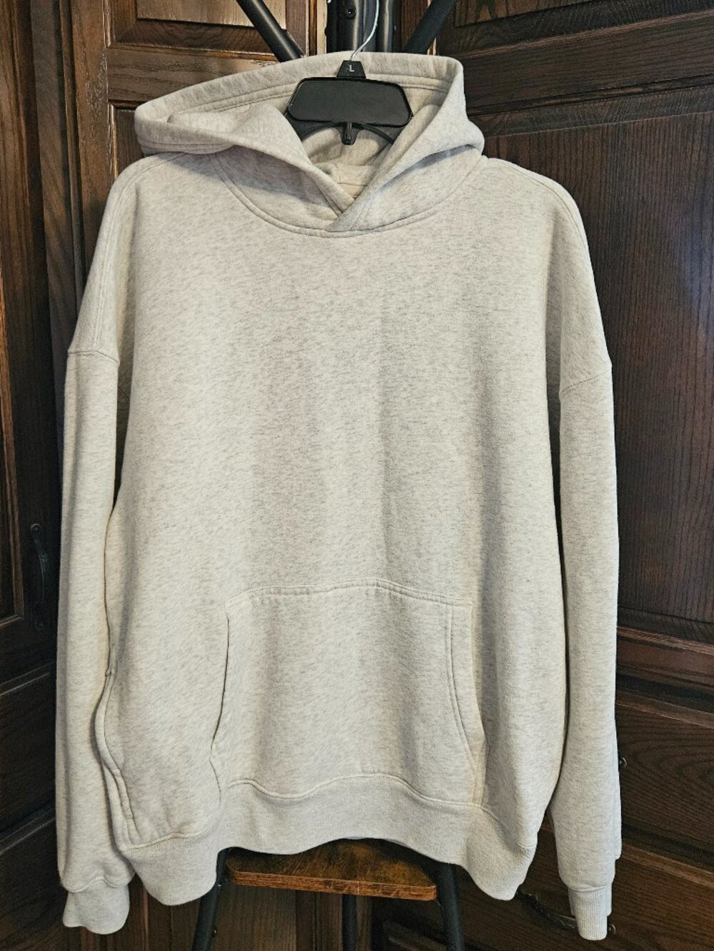 Hollister Boxy Fit Medium Gray Oversized Pullover Hoodie Zip Pockets